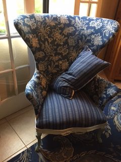 Refurbished wing chair